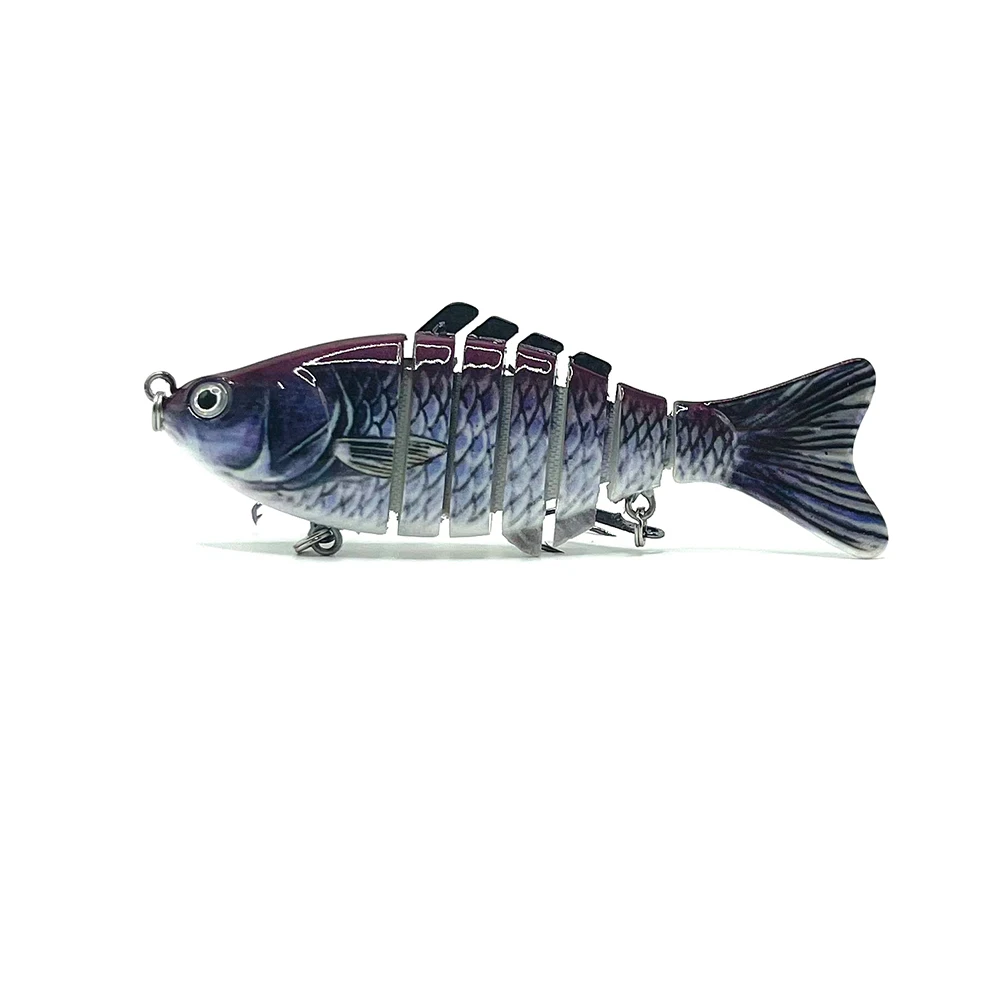 Top Water Bass Fishing Lures Lifelike Slow Sinking Swim Bait Multi-Jointed Artificial Lure for Lake Fishing