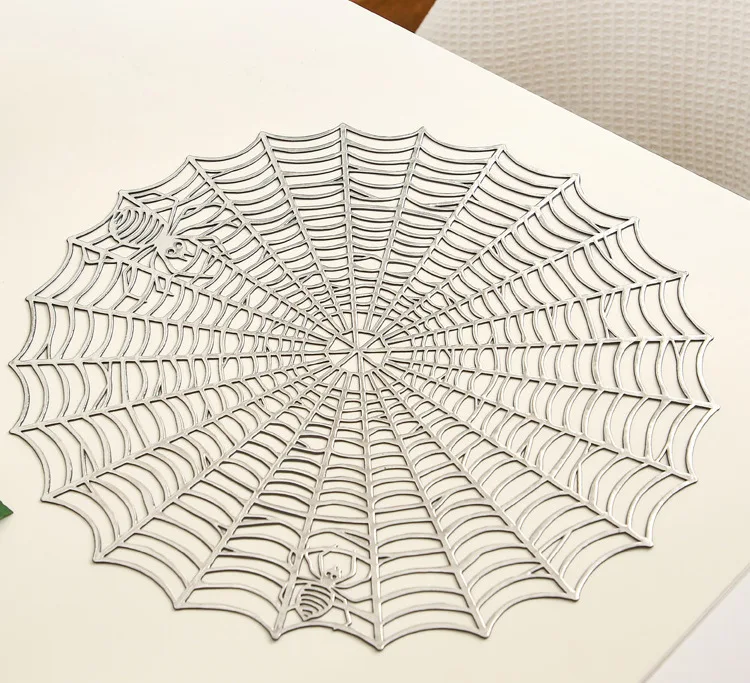 Креативная круглая подстилка-салфетка из паутины декоративный полый водонепроницаемый маслостойкий изоляционный коврик ПВХ