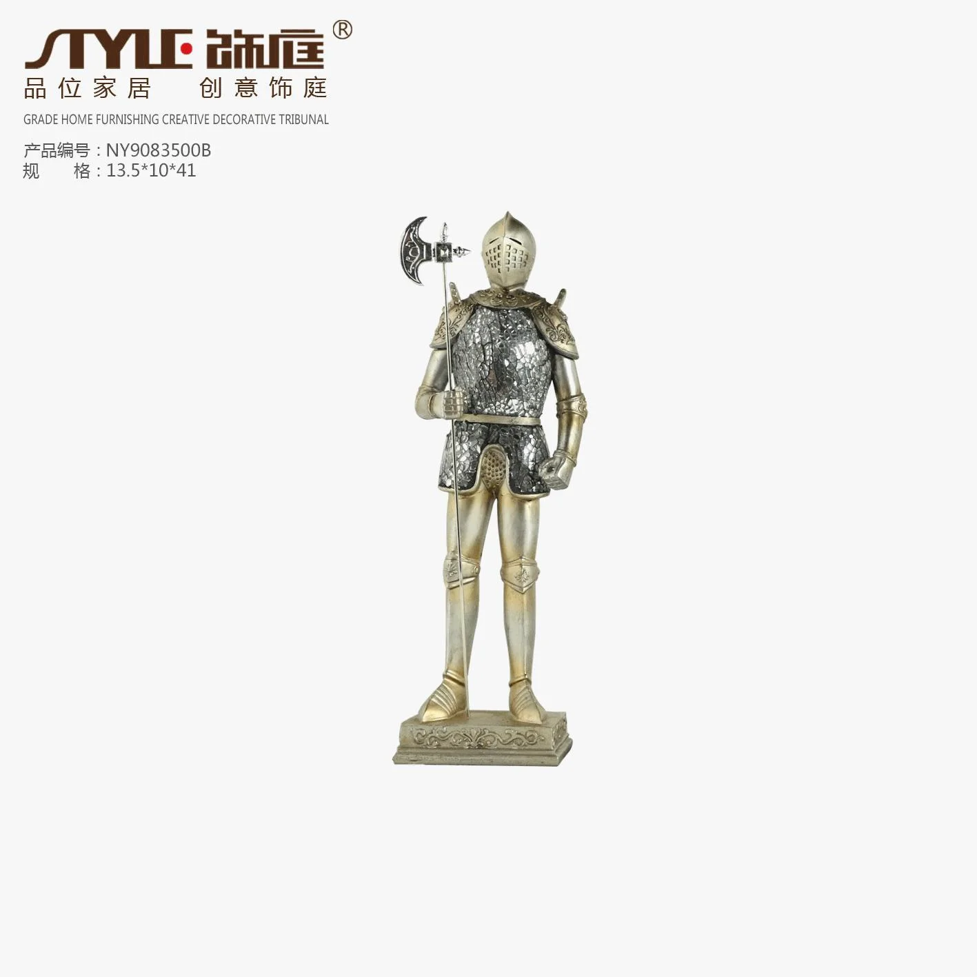 Western Decor Knight In Armor Modern Resin Sculpture Sculptures For Living Room