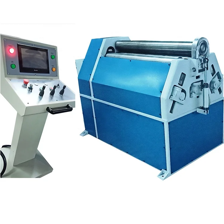 CNC controlled automatic  metal  mini bending 4 roll bending machine and sheet rolling machine for light gauge