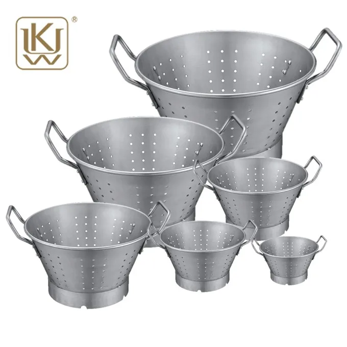 UKW Kitchenwares Double Ears Design Stainless Steel Colander Strainer Basket