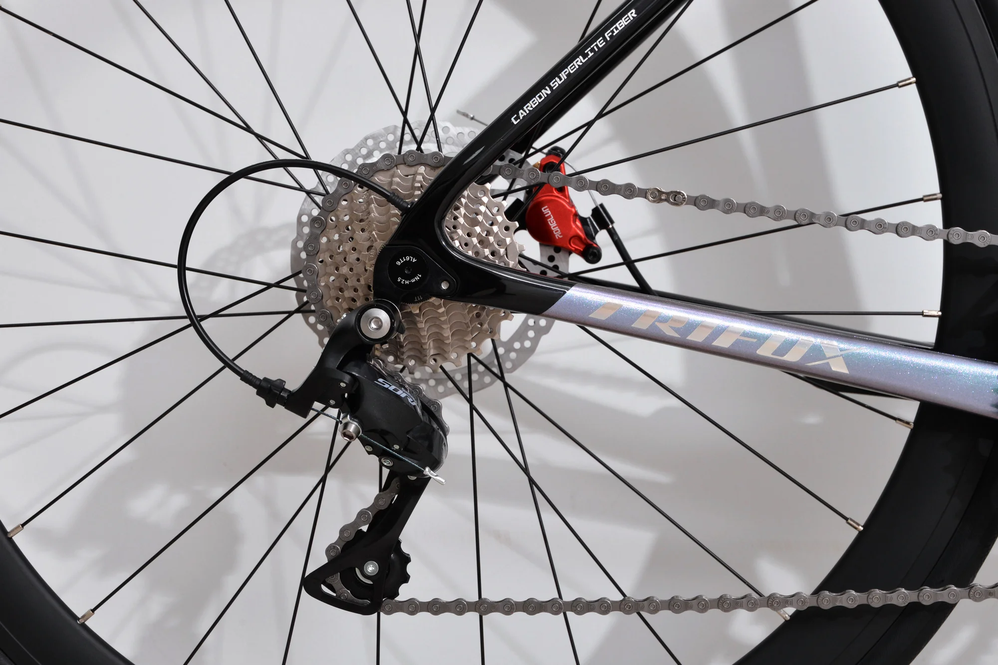 TRIFOX T800 Carbon Disc Brake 18speed Chaneleon Purple Complete Road Racing Bike X16