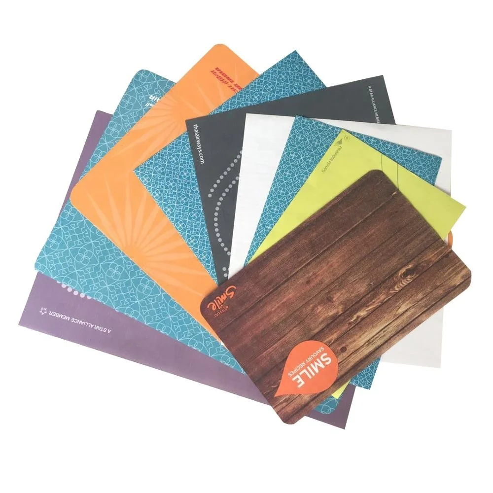 OEM factory custom waterproof  airline anti slip paper tray mats with your own logo printing