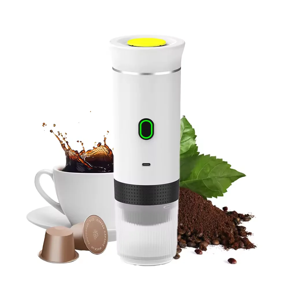 Hot-sell self heat function capsule coffee maker drip camping machine outdoor travel coffee ground portable espresso machine