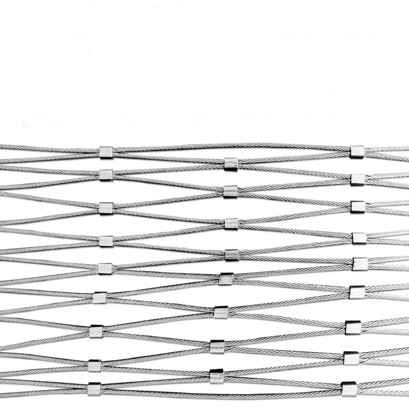 Ss Rope mesh Fencing Protecting Animals Customized X Tend Flexible Stainless Steel Cable Wire Zoo Mesh