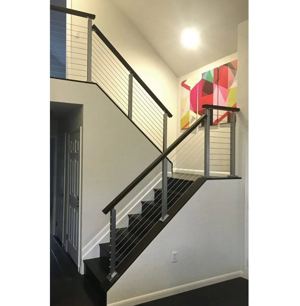 High Quality Balcony Stainless Steel Tensioning Cable Railing System Kits Balustrades Post