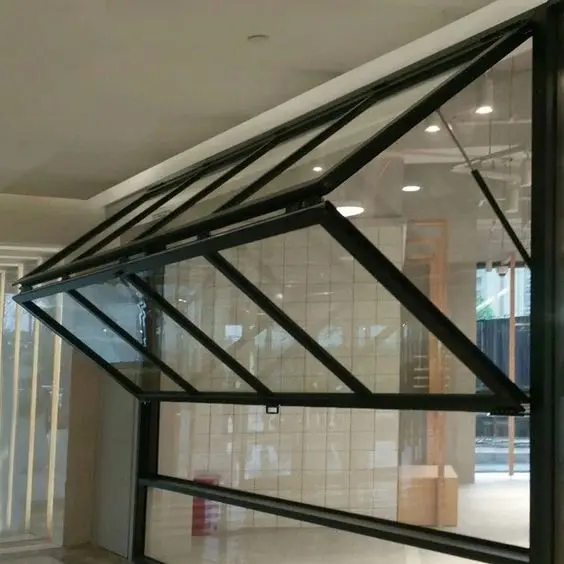 JBDhome Super Residential Window: Hot New Aluminium Black Frame Anti-mosquito System Horizontal Retractable Folding Screen