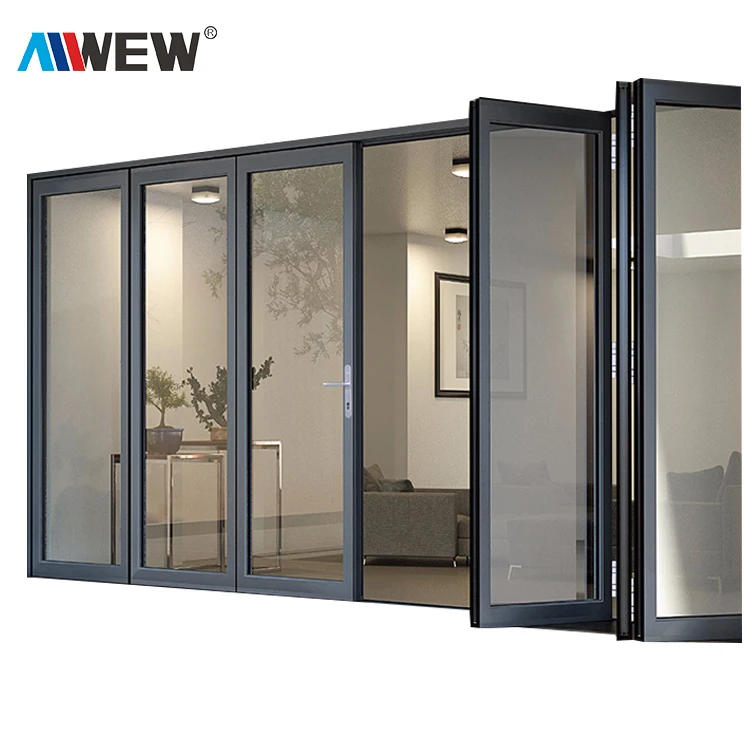 Alwew Factory Price Cheap Accordion Folding Windows and Doors Design Philippines