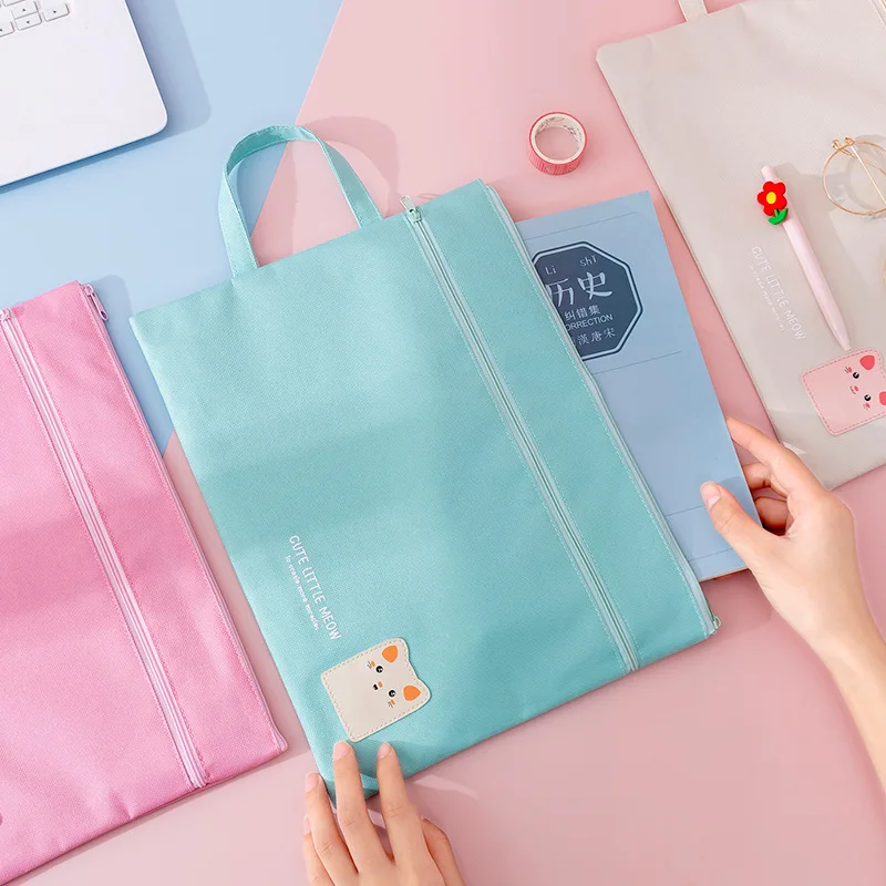 A4 Letter Size Large Document Folder Safe File Organizer Pouch Bag with Zipper in Waterproof Plastic