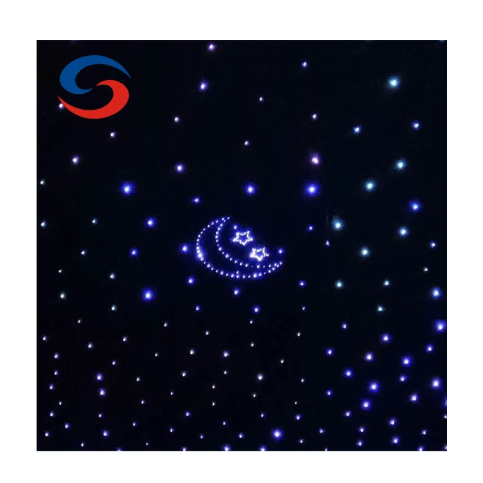 Custom RGB Colors Changing Gypsophila Lobby Hall Roof Party Ceiling Decoration Party LED Fiber Optic Ceiling