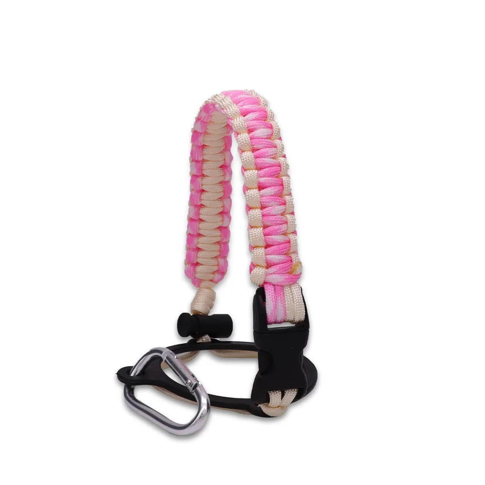 Peiway Wide Mouth Sunflower Handmade Paracord Rope Strap Tumbler Water Bottle Carrier Holder Handle