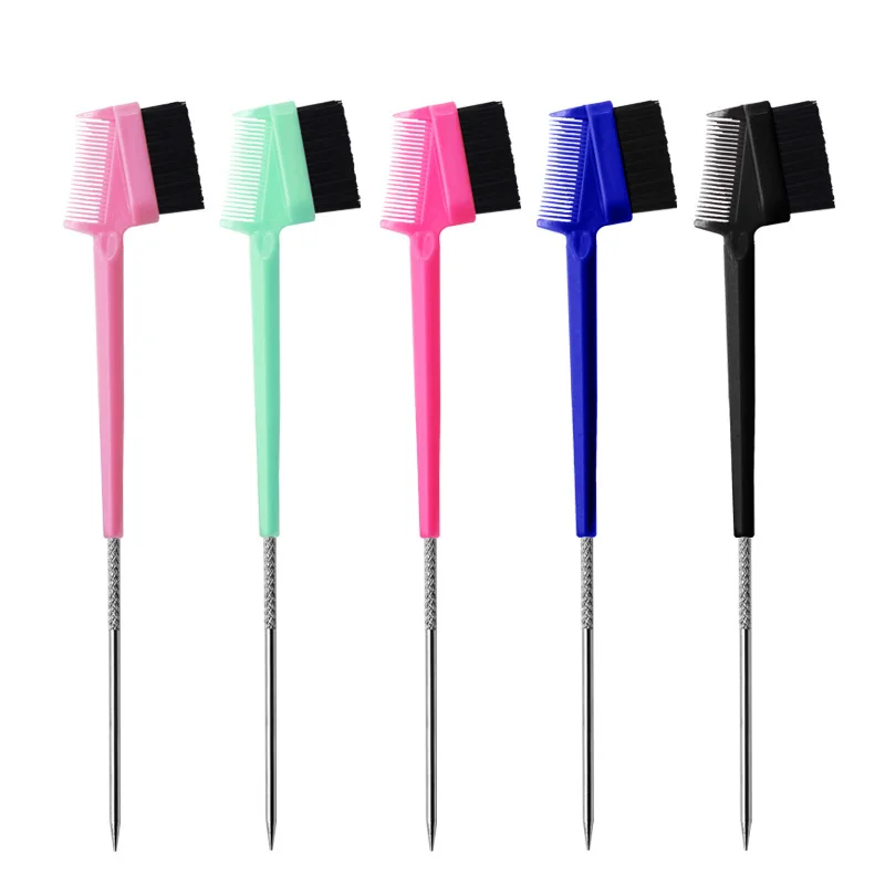 Salon Hair Edge Control Brush Wholesale Head Edge Control Brush Boar Bristle Edge Brush For Women Precision Rat Tail Comb