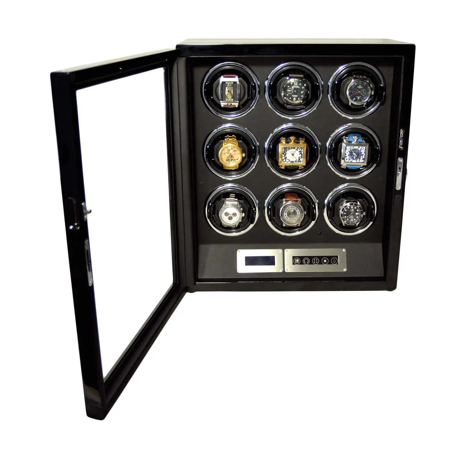 GC03-N21EB-L-AR Automatic Watch Winder Luxury Brand Fingerprint Unlock LED Backlight Watches Storage winder box