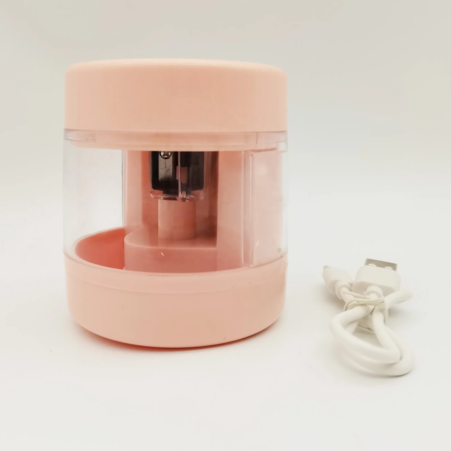 Wholesale Mini Portable Electric USB Standard Auto Pencil Sharpener  for Office School & Students Pink Stationery