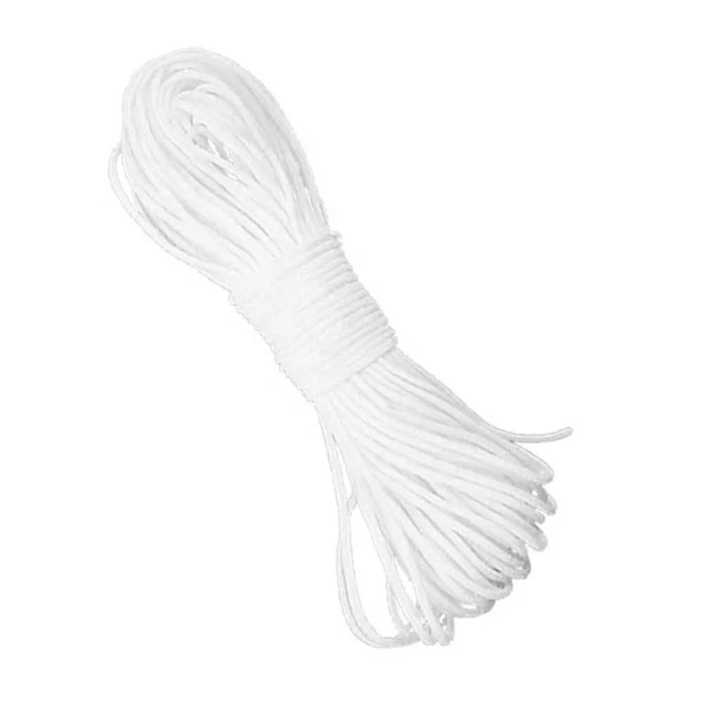 Large Stock of  Wholesale 3mm Flat  White Earloop Adjustable Chinese Elastic Earloop