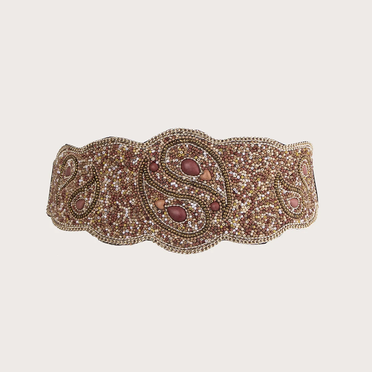 BE-114  New Retro Pattern Elastic Waistband Heavy Bohemian National Style Belts For Women