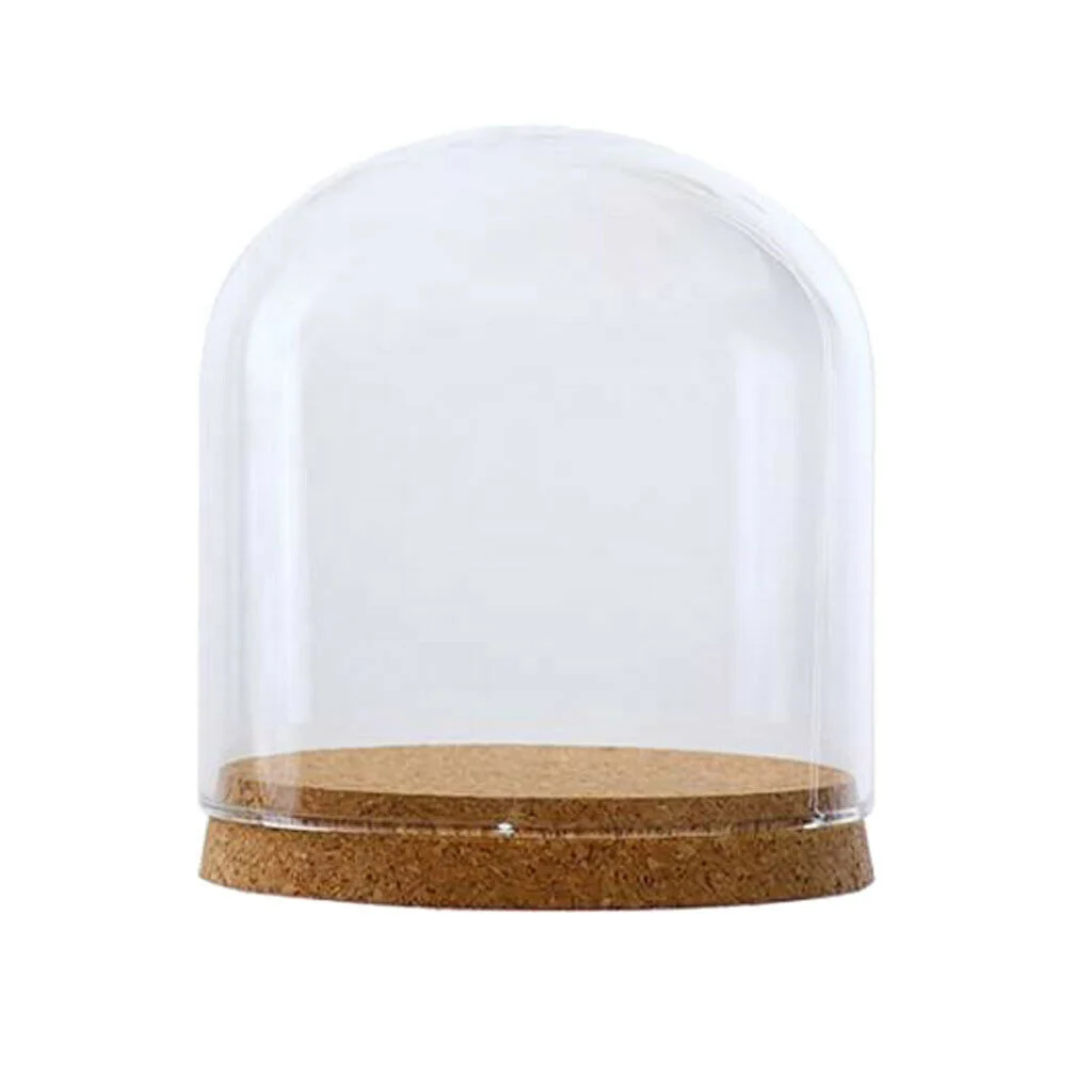Custom Different Sizes Clear Glass Display Dome Cover Cloche Bell Jar with Cork