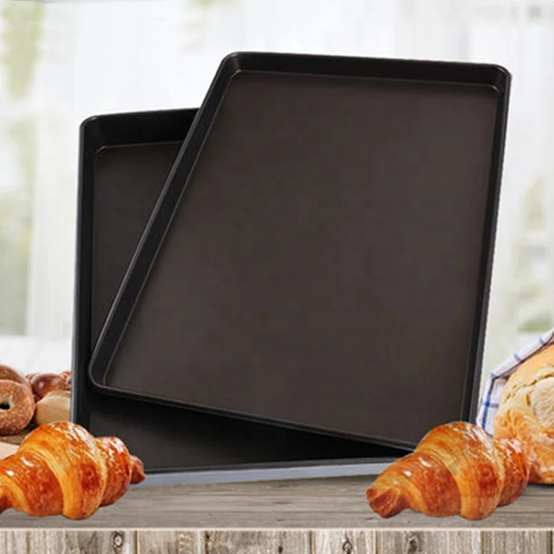 high quality easy clean commercial square-shaped with aluminized non-stick baking tray