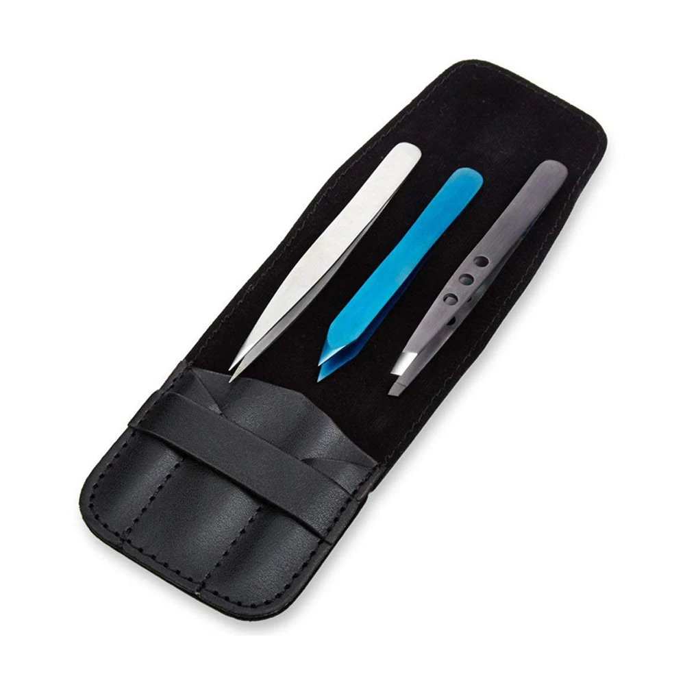 Basics Tweezer Set for Eyebrows Chin Hair Splinters and Ingrown Hairs Tweezers for Facial Hair Removal 2023