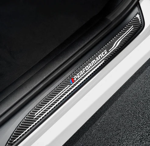 OEM Carbon fiber CAR Door Sill Scuff Plate Guards Protector Cover Trim For Cars