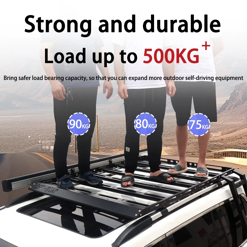 For Nissan Tuda /X-TERRA roof rack platform Stainless steel luggage frame travel rack specially modified and thickened