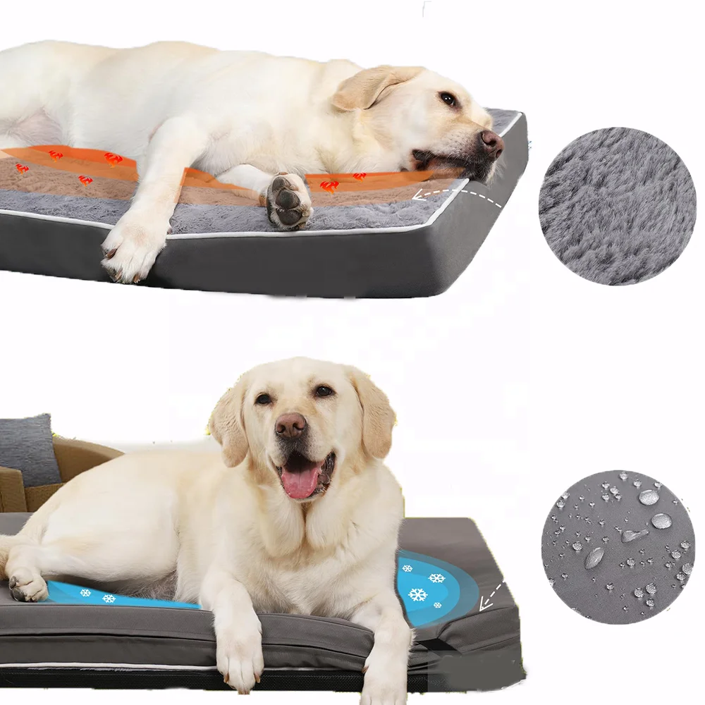 Wholesale Reversible Cool Summer Cushion Pet Fiber Mattress Orthopaedic Dog Bed