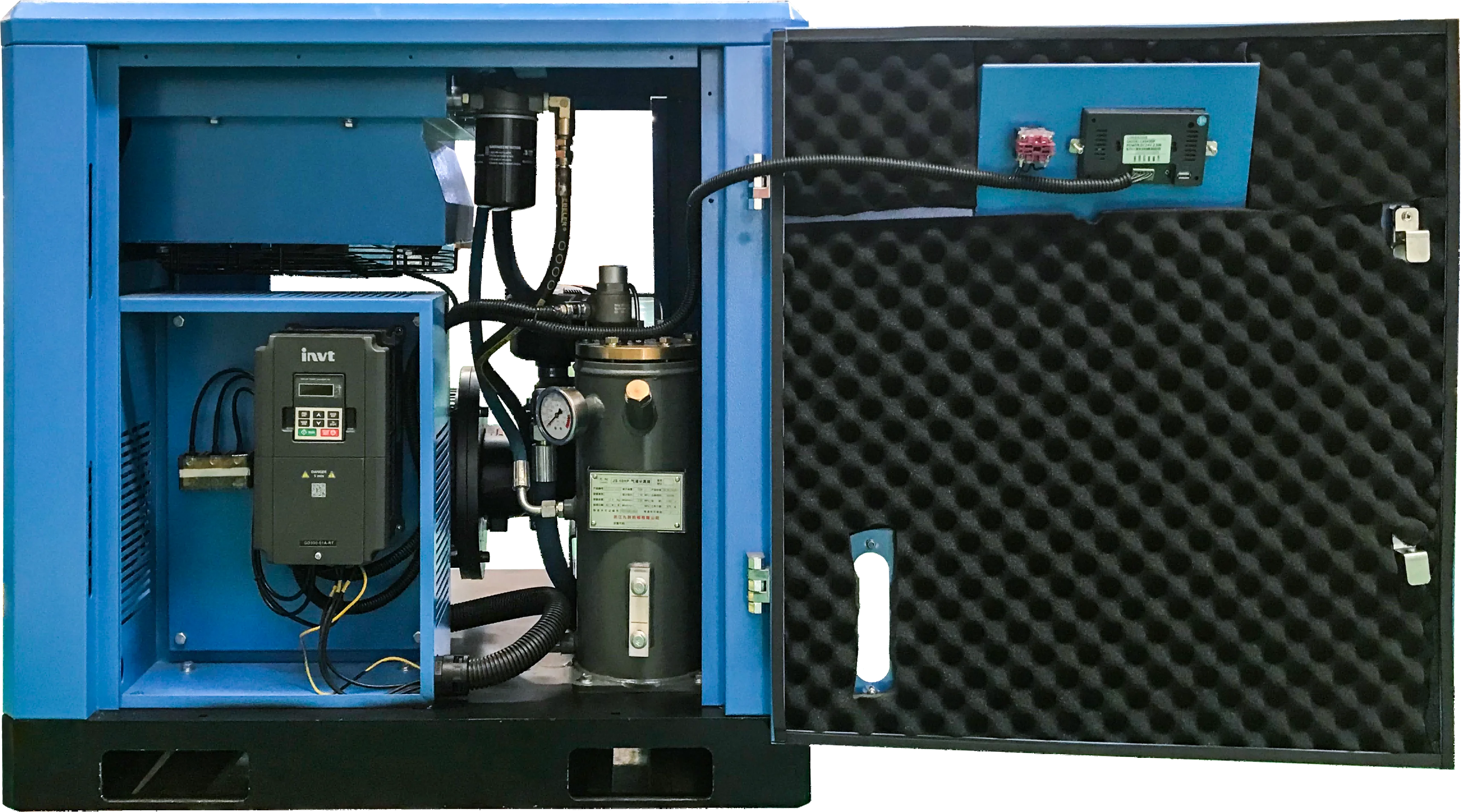 Промышленный Низкошумный преобразователь частоты 7.5KW 10HP винтовой воздушный