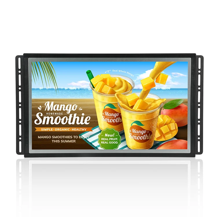wholesales price 18.5inch Open Frame  Screen Advertising Display Monitor LCD Frameless Media Player for retail