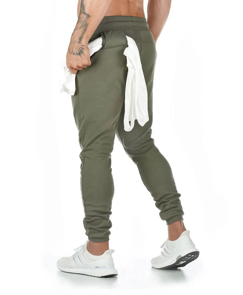 Custom Joggers Sweatpants Men Solid Color Gyms Fitness Workout Sportswear Trousers Autumn Winter Male Plus Size Track Pants