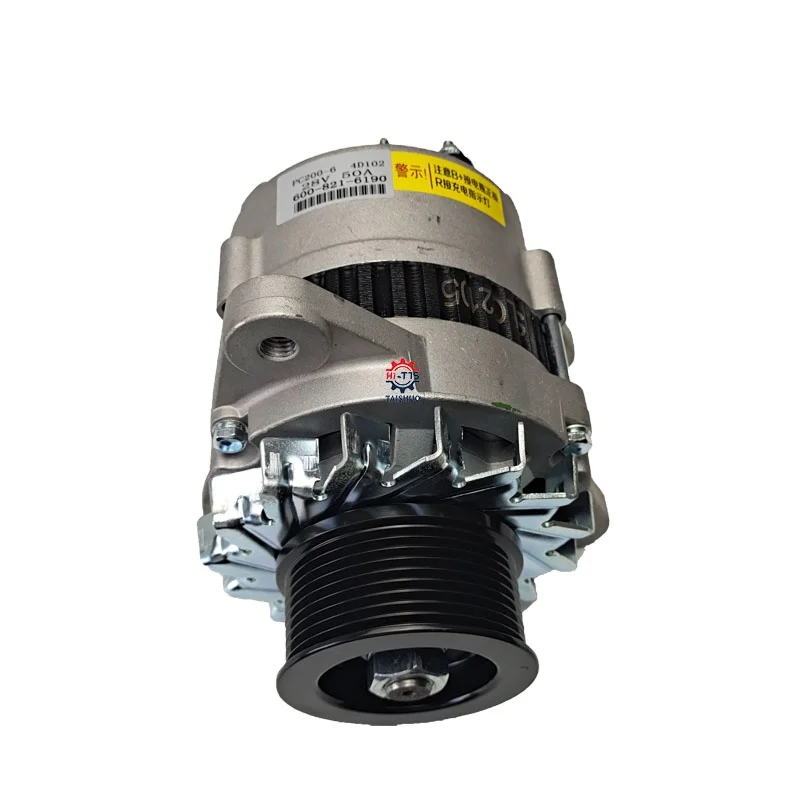 Excavator Engine Alternator PC200-3 6D105 24V  40A  600-821-6130, 6008216110, 6008216130, 6008216140, 6008216150, 6008216190, RK