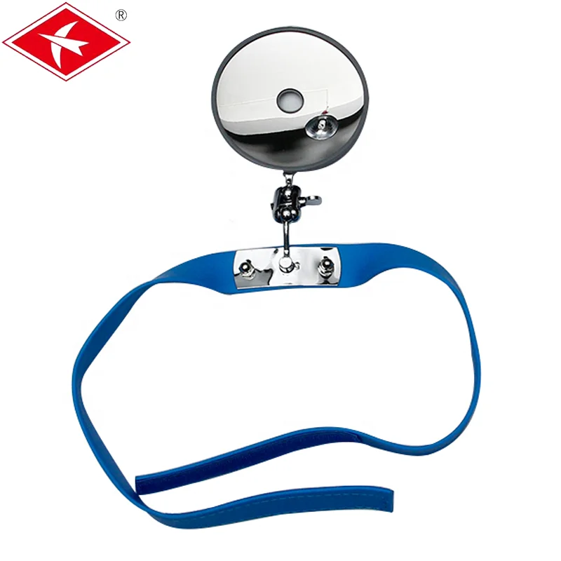 ENT Use Reflector Medical Forehead Viewfinder Frontal Mirror Head Mirror with Adjustable Band for Otolaryngology