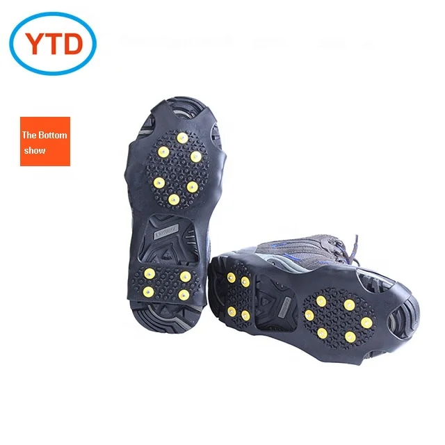 14.High Quality Pair Of Wheel Grip Ice Traction Tr Anti-Slip Stretch Snow Ice Grips 10-Stud Spike