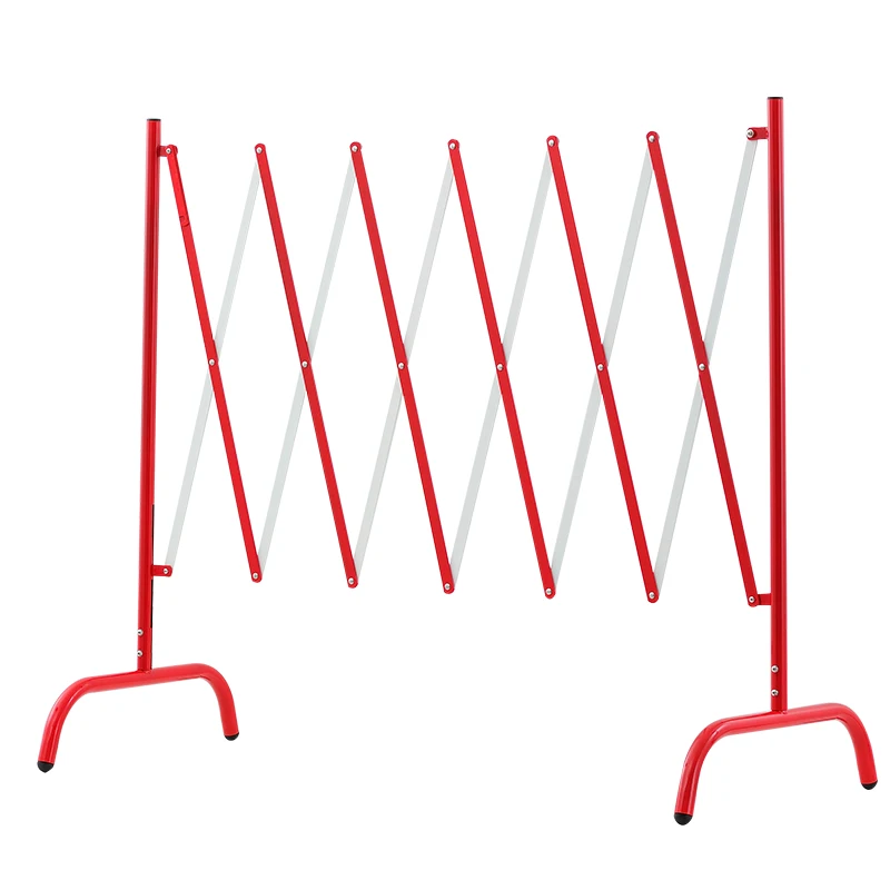 250CM Road Safety Crowd Control Metal Steel Retractable Barricade Gate Folding Security Barrier Fence Outdoor