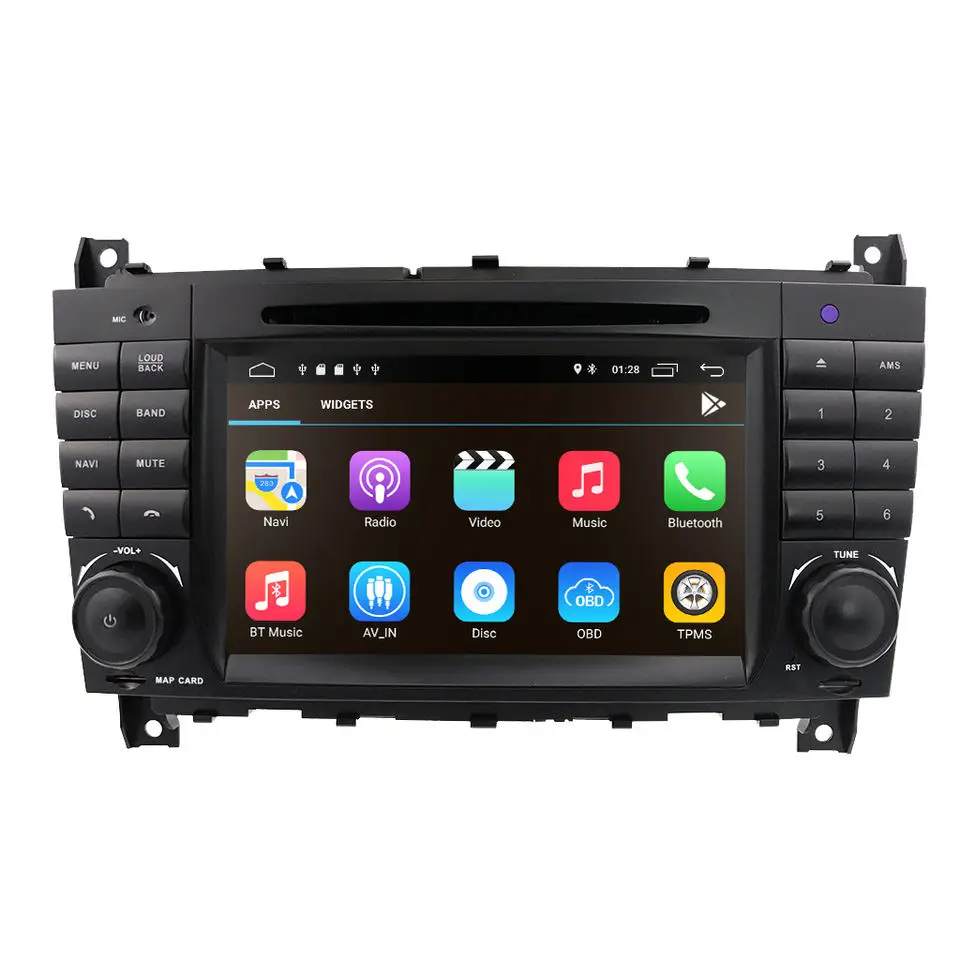 iPoster hot seller Car stereo double din car multimedia player android 10 Wifi for Mercedes Benz C-Class w203 car gps navigation