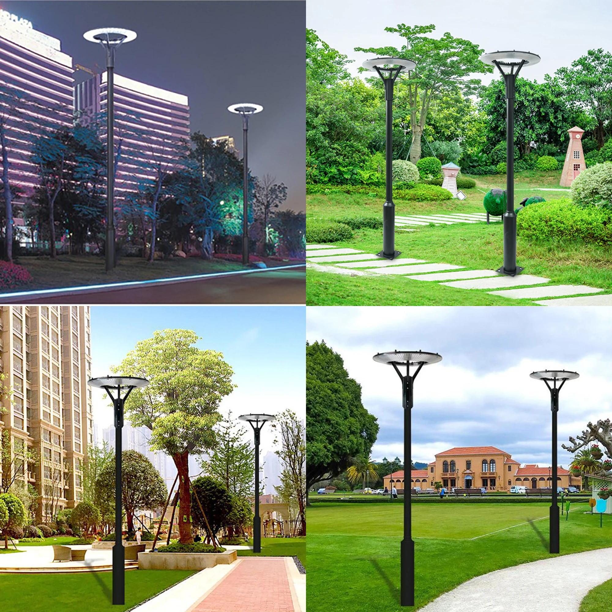 ETL Listed 150lm/w IP65 waterproof Dusk To Dawn Photocell 50W 80W 100W 150W LED Post Top Light for Garden Walkway Yard Street