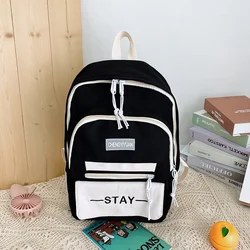 Heopono Fashion Bookbags Boy Girl children Picnic Travel Student Simple Elegant Soft Storage Book School Bags For Teens Boys