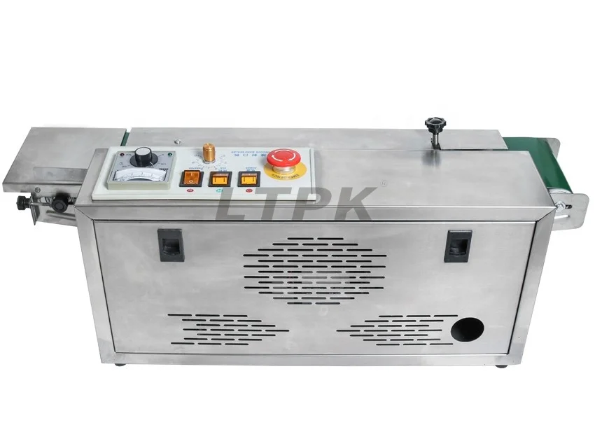 FR-770 Continuous Horizontal Band Sealer Plastic Bag Soild Ink Snack Food Coffee Film Pouch Tea Plastic Bag Sealing Machine