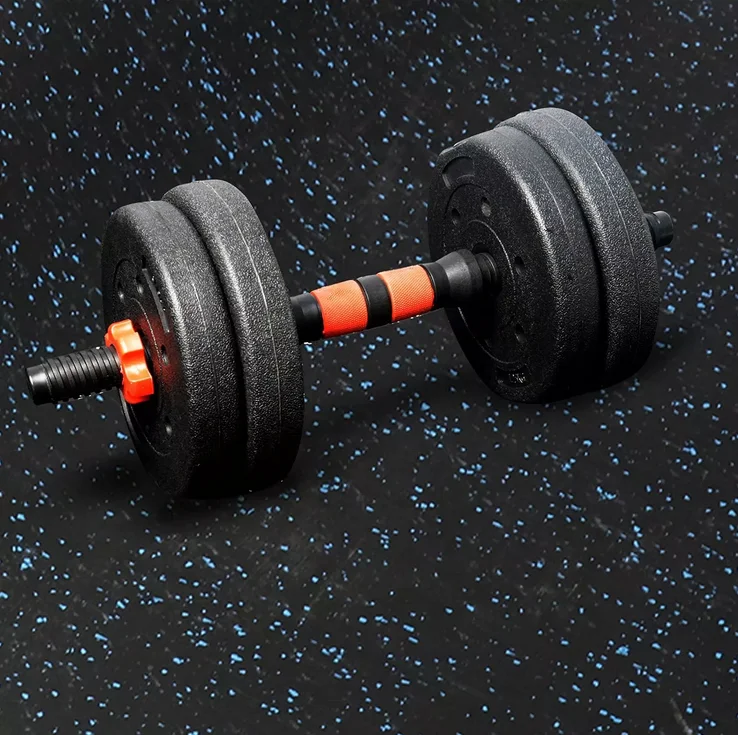 China factory directly sales shock absorbing EPDM rubber flooring tiles 50*50cm/100*100cm composite rubber tile for Gym room