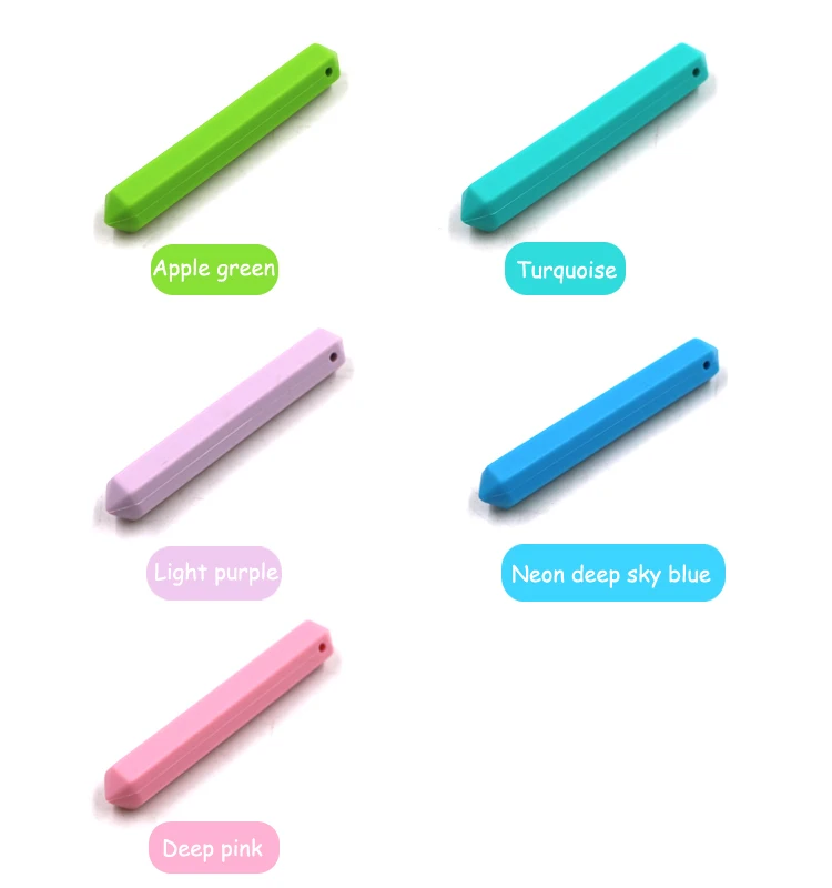 Chewing necklace silicone teething baby sensory chew necklace for 3 pcs one set