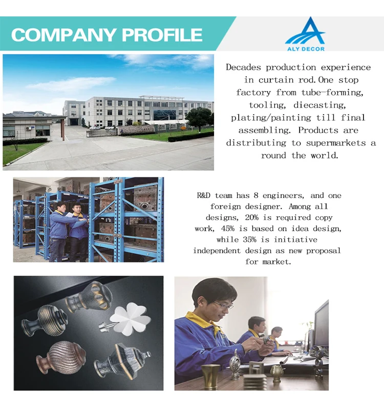 Customized Home Decoration Double Single Curtain Pole Adjustable Curtain Rod Set curtain poles tracks  accessories