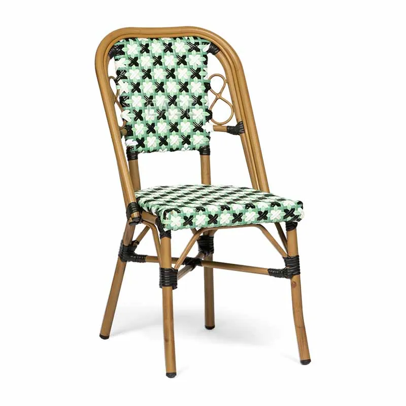 (E6024-W306) Гуандун открытый сад бамбука взгляд плетением и алюминиевым каркасом французского бистро столовая мебель