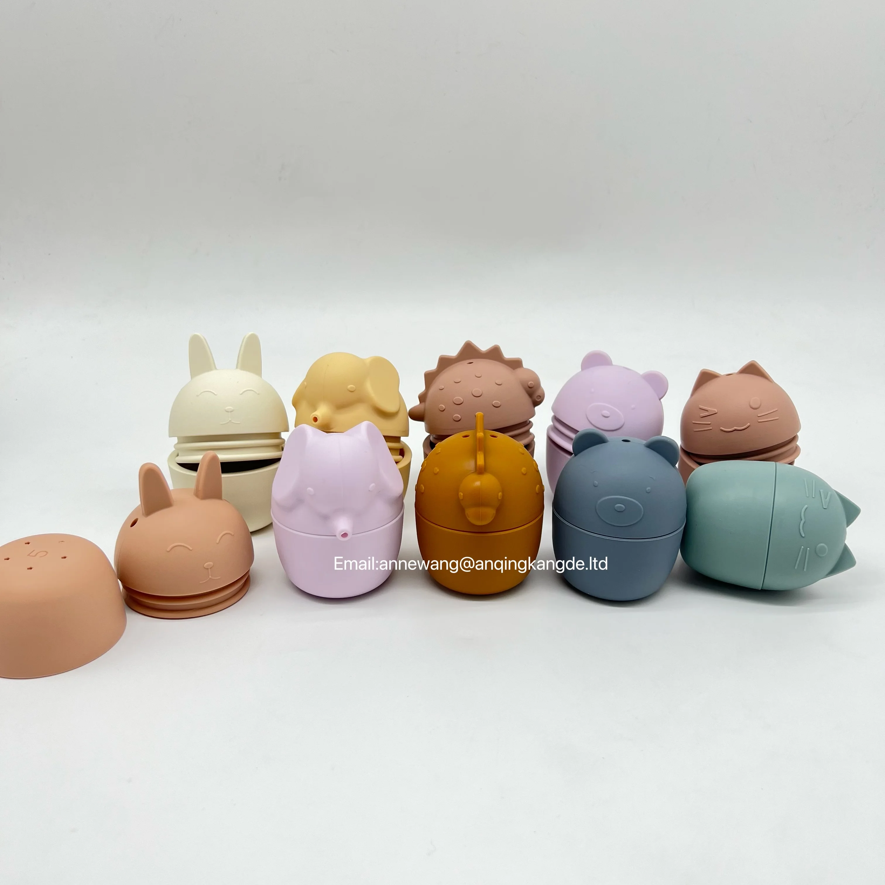 Набор силиконовых детских игрушек для ванны Kangde с логотипом на заказ, распылитель воды для младенцев, детская игрушка для купания в воде