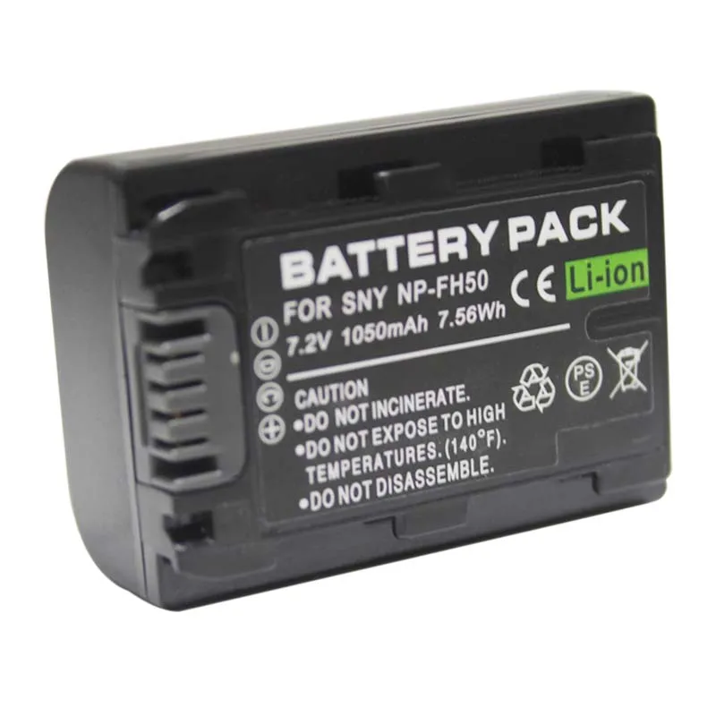 Replacement Battery NP-FH50 for Sony DSLR Camcorder batteries NP-FH70 NP-FH100