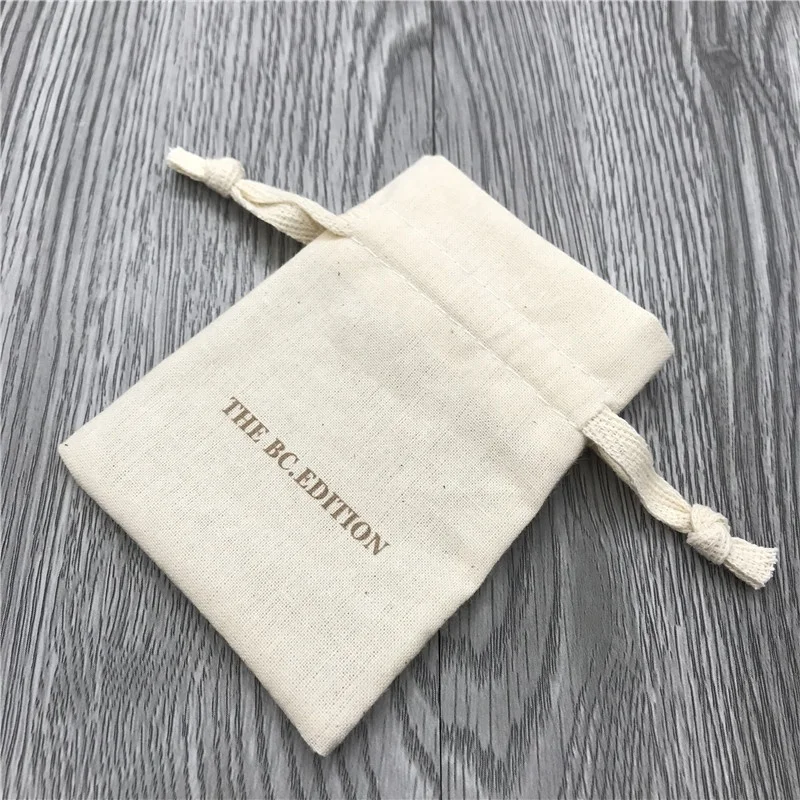 Custom Organic Cotton Bag Small Fabric Gift Pouch