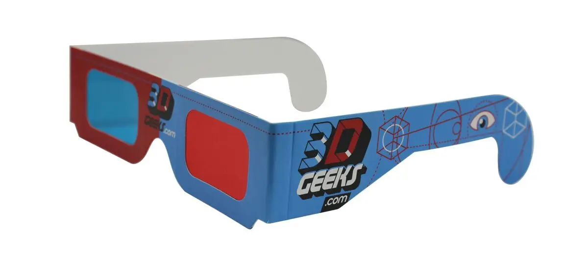  Красно-синие бумажные 3d-очки Anaglyph в простом