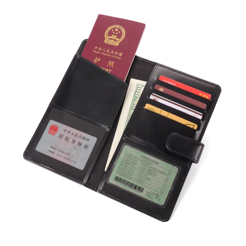OEM/ODM Full Grain Leather Boarding Travel Passport Holder