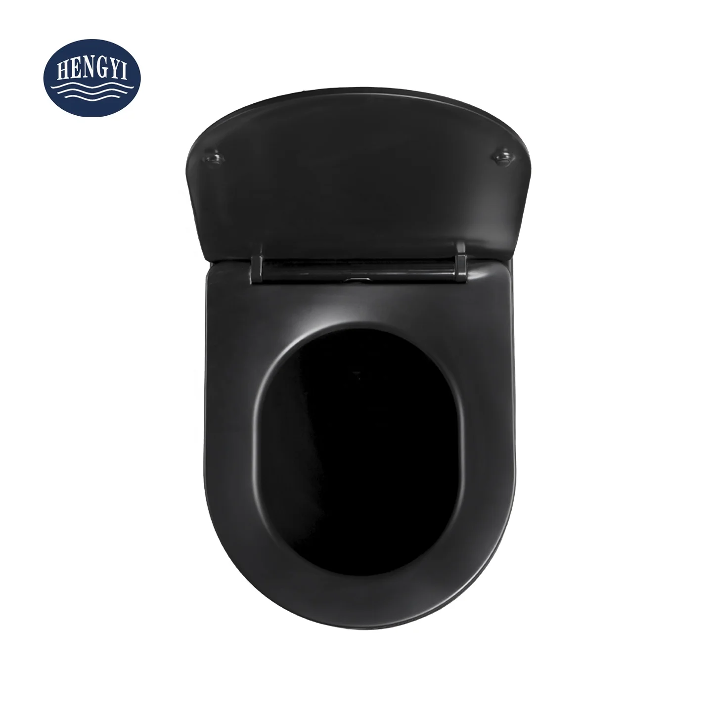 HY-3380MB Matte Black Toilets Concealed Tank Floor Mounted Water Closet Sanitary Ware Wall Hung One Piece Toilet