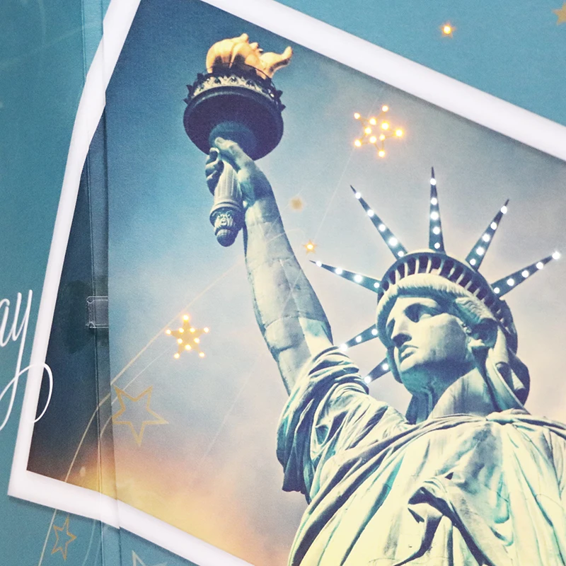 
OEM Light sensor musical led invitations birthday greeting card with sound 