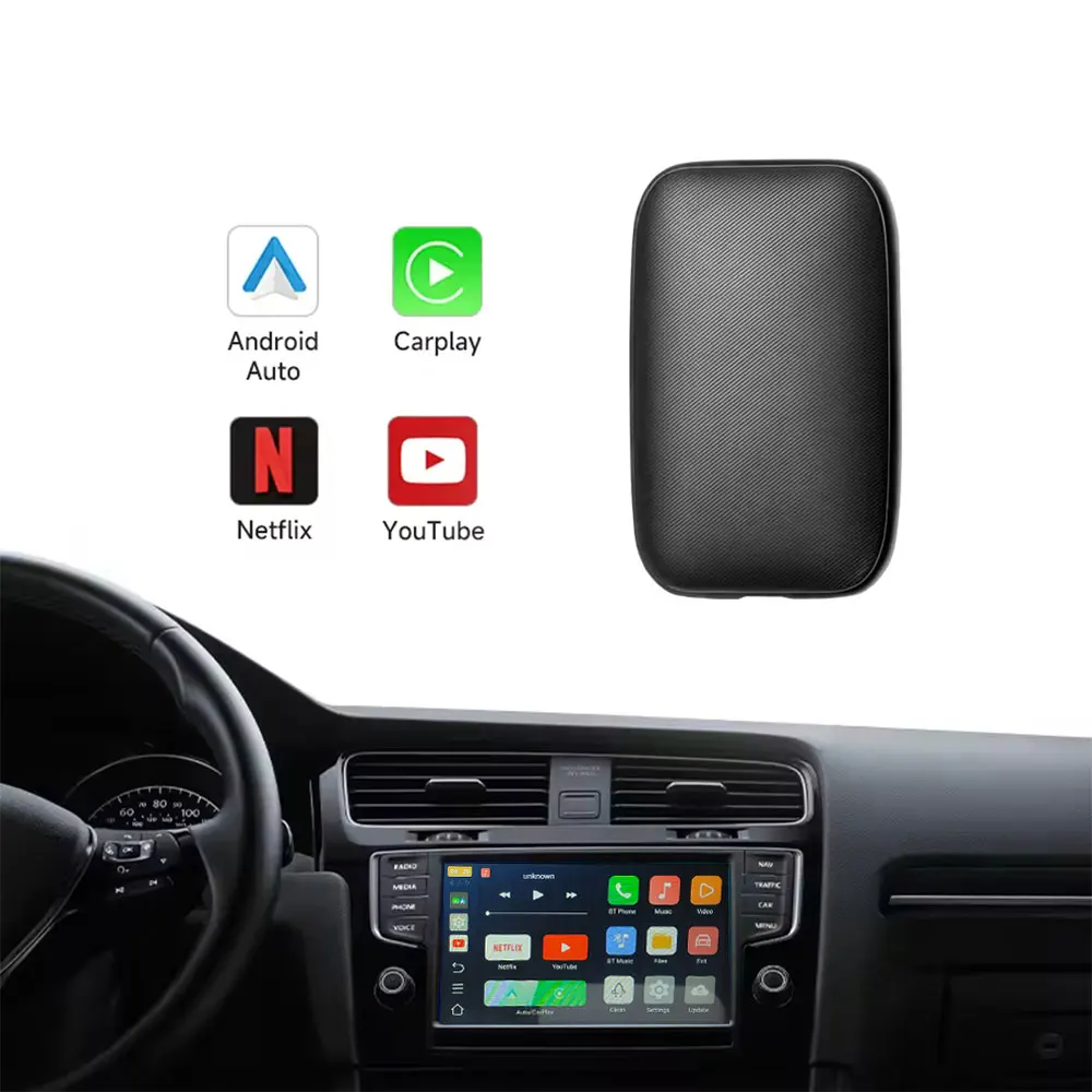 Беспроводной адаптер для android 12 2 + 16 ГБ Wi-Fi и BT carplay ai box auto play car youtube-netflix встроенный