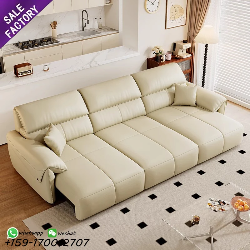 MANWAH CHEERS Hot Sale Modern Design Sectional Couch Power Lounge Chaise Cupholders Reclining Sectional Sofa Set for Living Room